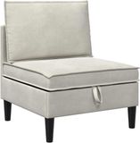 vidaXL - Sofa - Crèmekleurig - Fluweel