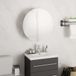 Prolenta Maison Exclusive Armoire de salle de bain exclusive avec miroir rond et éclairage LED, dimensions : 40 x 40 x 17,5 cm