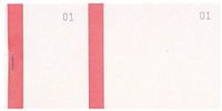 Exacompta - Ref. 96304E - Verpakking van 10 blokken 100 genummerde vellen van 1 tot 100-2 coupons 1 afneembaar - Voor kermesse, loterijen, loterijen - Formaat 6,6 x 13,5 cm - Kleurband - Rood