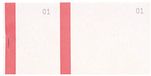 Exacompta - Ref. 96304E - Verpakking van 10 blokken 100 genummerde vellen van 1 tot 100-2 coupons 1 afneembaar - Voor kermesse, loterijen, loterijen - Formaat 6,6 x 13,5 cm - Kleurband - Rood