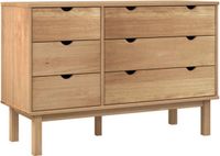 vidaXL Commode OTTA - Massief Grenenhout - Bruin