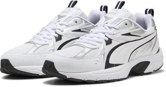 PUMA Milenio Tech Unisex Sneakers - Puma White-Puma Black-Puma Silver