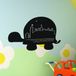 Ambiance Sticker Schoolbordsticker - uitwisbare zelfklevende muurstickers - Schildpad silhouet I - 75x115cm
