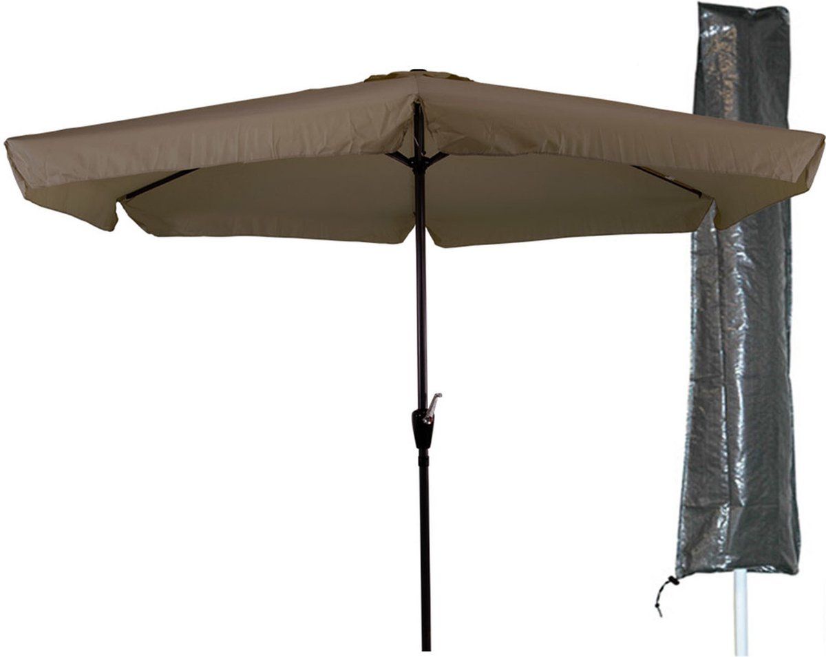 Outdoor Living Parasol Gemini - 300 cm - Taupe - 8720195859925