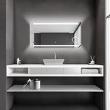 LED Talos King LED Badkamerspiegel 120 x 60 cm 4200K Verlichte Make-upspiegel Digitale Klok