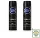 NIVEA MEN Deep Anti-transpirant Spray - Black Carbon - 150 ml - 2 pièces