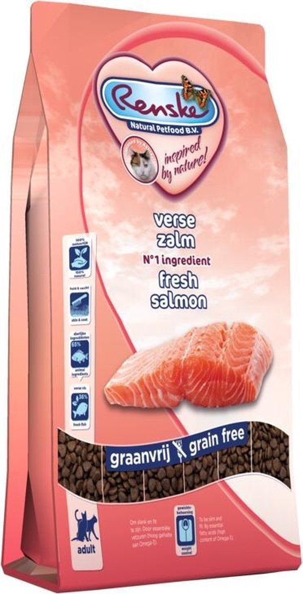 RENSKE 5x Super Premium Kat Adult Zalm 1,5 kg