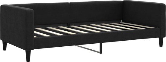 vidaXL Slaapbank 90x190 cm stof zwart