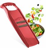 Börner Râpe | Râpe pour fruits et légumes en fines lamelles | Sans BPA et inoxydable | Rouge