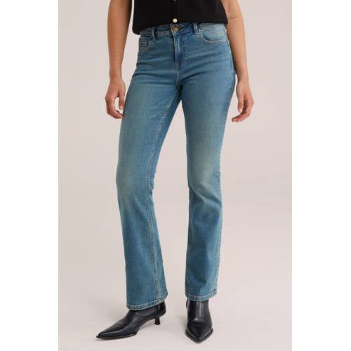 WE Fashion bootcut jeans - mediumblauw