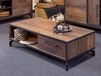 KUTINA table basse rectangulaire 135 cm bois de navire foncé