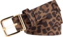 Legend Dames - Leren riem - Bruin - Panterprint - 95cm