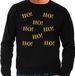 Bellatio Decorations Foute Kersttrui/sweater voor heren - hohohohoho - zwart - glitter goud - Kerstfeest XL