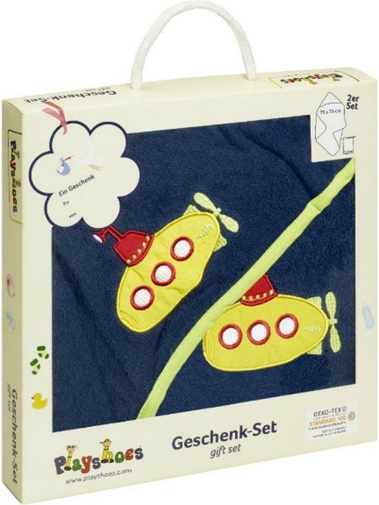 Playshoes badcape cadeauset onderzeeboot marine