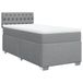 vidaXL Boxspringbed met matras, lichtgrijs, 120x200 cm, gestoffeerd