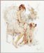 Lanarte Borduurpakket - Meisje op stoel met hond - 39 x 49cm
