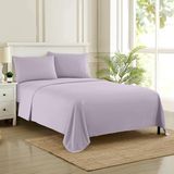 California King Sheet Sets - Breathable Luxury Sheets with Full Elastic & Secure Corner Straps Built In - 1800 Supreme Collection Cal King Deep Pocket Bedding Set, Sheet Set, California King, Lilac