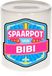 Bellatio Decorations Kinder spaarpot met naam - Bibi - keramiek - met dop - wit