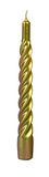 CERERIA DI GIORGIO risthò Tortiglione Kaarsen, gelakt, was, goud, 2,2 x 2,2 x 21 cm, 6 stuks