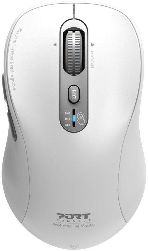 PORT Designs PORT Connect 900707CW Muis Kantoor Rechtshandig RF-draadloos + Bluetooth Wit
