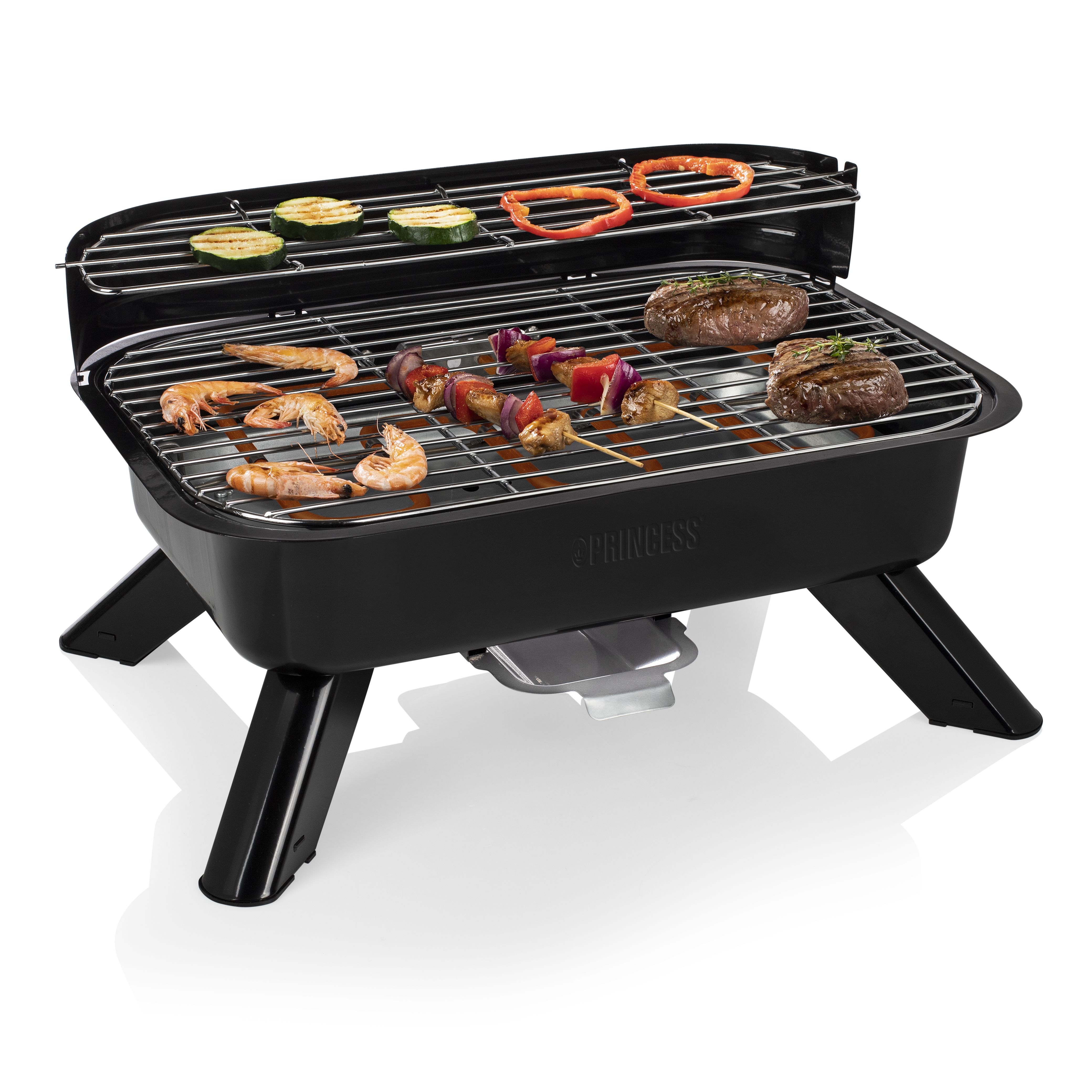 Princess 112252 Hybride Barbecue - Elektrisch Houtskool - Tafelmodel - 2000W - Zwart kopen? | | Barbecue