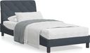 Maison Exclusive - Cadre de lit sans matelas, gris foncé, 90x200 cm, velours