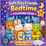 Soft Day Friends Bedtime: A Calm Coloring Book for Kids Ages 3–6