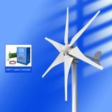 StarTech S6 Windturbine - Horizontale as - 4000 W, 12 V - 6 rotorbladen - Hybride laadregelaar - Wit