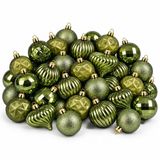 Mica Decorations Kerstballen Onbreekbaar Donkergroen - 40 Stuks - ø6cm