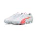 PUMA KING 20 ULTIMATE BRILLIANCE FG/AG chaussures de football pour Femmes, Rose/Blanc/Orange, Taille 40,5