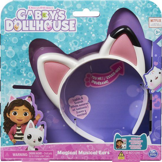 Gabby's Dollhouse - Gabby's Magische Kattenoren Haarband met Licht & Geluid