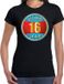Bellatio Decorations Shoppartners Bv 16e verjaardag cadeau t-shirt hoera sweet 16 jaar zwart voor dames - verjaardagscadeau shirt XS