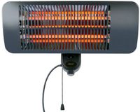 alpina Infrarood Verwarming Hangend - Terras Heater 2000W 3 Warmtestanden - Spatwaterdichte Terrasheater IP34 met Infrarood Paneel - Terrasverwarmer