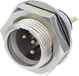 Rean AV RT4MPR Miniatuur-XLR-connector Stekker, inbouw verticaal Aantal polen: 4 Zilver 1 stuk(s)