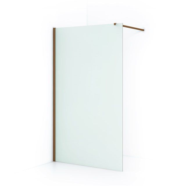 Maxaro Inloopdouche Diamond 120cm 8mm Mat Veiligheidsglas Koper