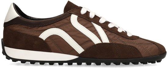Sacha - Dames - Donkerbruine suède sneakers - Maat 42
