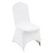 VEVOR 50 stuks stoelhoes bruiloft spandex witte stoelhoezen stretch stof verwijderbare wasbare beschermende hoezen, voor bruiloften banketten ceremonie (gebogen, 50 stuks)