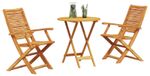 Acaciahout Bistro set vouwbaar 3 stuks Bruin Massief