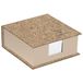 Clairefontaine 83530C - Kartonnen Kubusblok met Cacaoschillen Papier, 320 Vellen Ivoorpapier 90g, 11x11x5 cm, Jeans&Cocoa Collectie