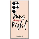 ERT GROUP mobiel telefoonhoesje voor Samsung S22 ULTRA origineel en officieel erkend Babaco patroon Mrs Right 001