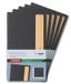 SIGEL RM220/5 Rekenmap Thank You, 5-pack, duurzame en waterafstotende omslag, donkergrijs/beige met linnenstructuur, kunststof en bamboe