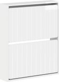 vidaXL Wandgemonteerde Schoenenkast ZWOLLE 71 x 17 x 86 cm Hoogglans wit