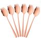 Ibenzoa® Multifonctionnel 2-en-1 couverts en bestek van roestvrij staal in set van 6 stuks met elegante roségouden afwerking