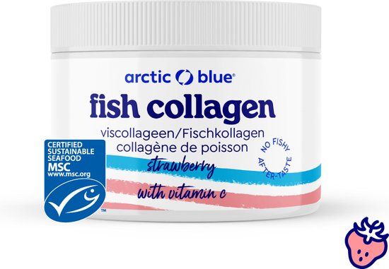 Arctic Blue Viscollageen Poeder - Aardbei - 4500mg - 150g