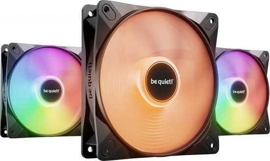 be quiet! LIGHT WINGS LX Black 120mm PWM High-Speed Case Fan 3-Pack - ARGB LED