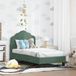 Maison Exclusive Cadre de lit pour enfant avec tête de lit, marine, 70 x 140 cm, velours