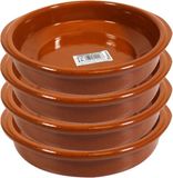 Concorde Iberica Tapas schaaltje - Set van 12x stuks - Alicante - 18 cm - terracotta - met handvatten