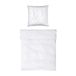 MÖVE Noblesse Beddengoedset 155 x 220 cm + 80 x 80 cm van 100% katoen, wit/maanlicht