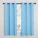 NICETOWN Home Fashion thermisch geïsoleerde massieve doorvoertule verduisterende gordijnpanelen voor slaapkamer (1 paar, 42 inch breed bij 63 inch lang, blauw)
