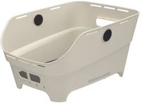 Basil Cento Neo WSL fietsmand achter, off white- gerecycled kunststof - 21L - geïntegreerde anti-slipmat - reflectiedetails